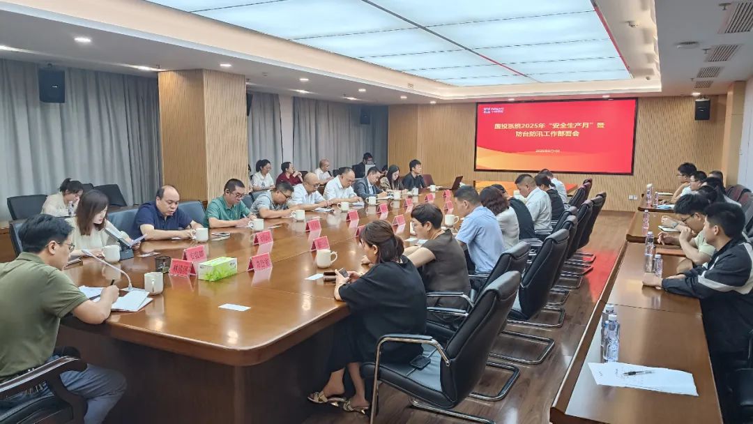 【國(guó)投資訊】市國(guó)投公司召開國(guó)投系統(tǒng)2025年“安全生產(chǎn)月”暨防臺(tái)防汛工作部署會(huì)議